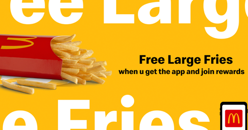 Free Large Fries at McDonald’s